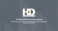 Desktop Screenshot of hdmediaventures.com